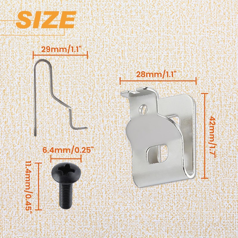 LEONTOOL Replacement Belt Clip Hook for Dewalt, 304 Stainless Steel