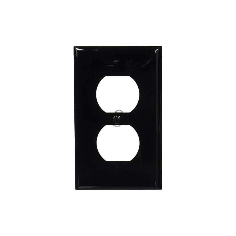 Leviton 1-Gang Duplex Device Receptacle Wallplate, Standard Size, Thermoplastic Nylon,
