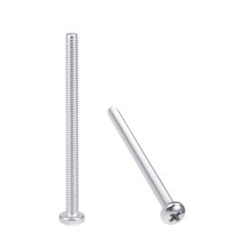 sourcing map Machine Screws Plate Phillips Head Screws Bolts M4 x 55 mm Pack of 20