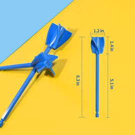 UOIENRT Epoxy Resin Mixer Paddles, Epoxy Mixer Attachment for Powerful Mixing, Reusable Paint Mixer Drill, Resin Mixer Paddles Stirrer Attachment, 8 Pcs, Multi Color