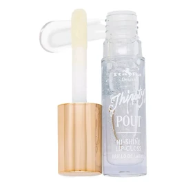 Italia Deluxe Labial Lip Gloss Thirsty Pout Hi-shine Italia Deluxe Acabado Brillo Color 14 Crystal