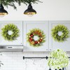 4 Pcs Christmas DIY Gree Wreath 10 Inch Christmas Green