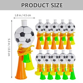 Ipetboom Toys 20Pcs Soccer Fan Trumpet Toys Air Horn Loud Noise Maker Football Noise Makers Three Tones Trumpet Toys for Sporting Events Soccer Football Carnival Party (Random) Emergency Whistle