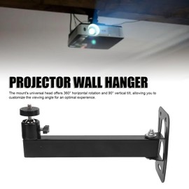 Universal Porjector Mount, Adjustable Tilt&Swivel Hanging Projector Holder Wall Mount, Stainless Steel Projector Wall Mount with 1/4in Connector
