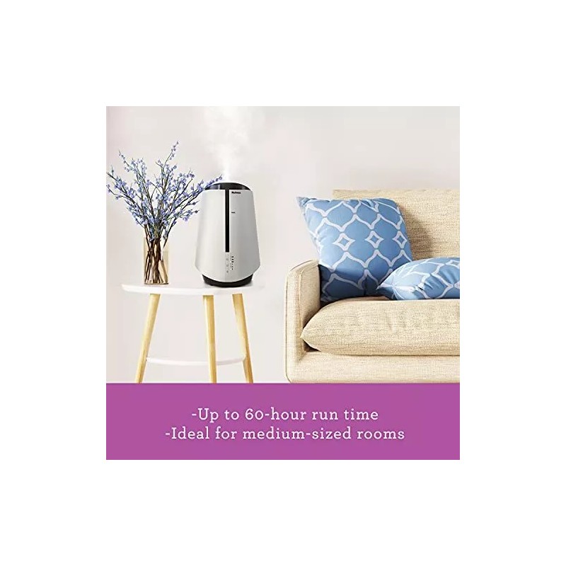 Holmes 1-Gallon Top-Fill Ultrasonic Cool-Mist Humidifier with Disinfectant Pr...