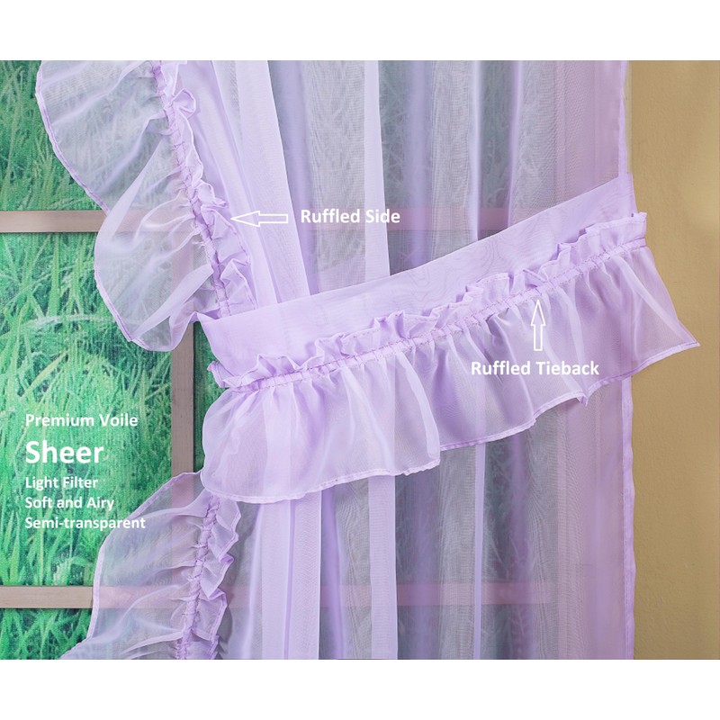 Today's Curtain, Emelia Priscilla Sheer Pair 60" W x 84"