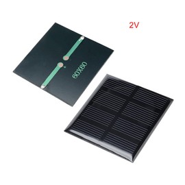 sourcingmap 5Pcs 2V 160mA Poly Mini Solar Cell Panel Module DIY for Phone Light Toys Charger 60mm x 60mm