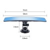 Visionsync 12" Large Curved Car Rear View Mirror with Suction