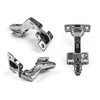 Berta 4-Pack Frameless Soft-Close Cabinet Hinges, 3D Adjustable Clip-On with