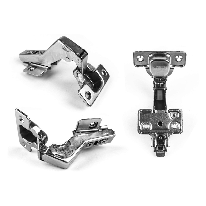 Berta 4-Pack Frameless Soft-Close Cabinet Hinges, 3D Adjustable Clip-On with