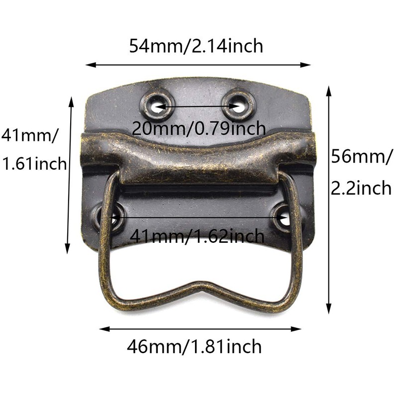 SDTC Tech 4 Pack Antique Bronze Wooden Box Puller Handles