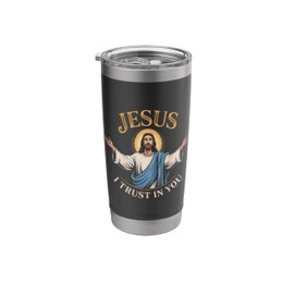 Jesus I Trust In You Gift for Catholic person Stainless Steel Insulated Tumbler