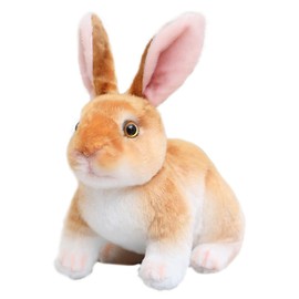 Wishstar Easter Rabbit Plush Toy, Rabbit Cuddly Toy for Children, Stuffed Toy, Cuddly Toy for Cuddling & Playing, Rabbit Plush for Girls Boys, Cute Easter Gifts for Children (Brown Rabbit 20 cm)
