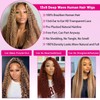24 Inch Highlight Ombre Lace Front Wig Human Hair 13x6