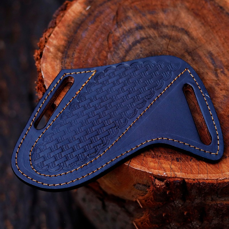 ADAM KNIVES Leather Knife Sheath For Belt - Slanted Pancake