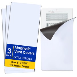 Seatern Magnetic Vent Covers, Extra Strong Magnets, 8" x 13.75" (3 Pack) Ultra Thick 60mil, Complete Seal, Air Vent Covers for Home Floor, Ceiling, Wall Registers, HVAC, AC, RV, and Heater Vents