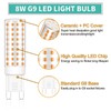 ZHENMING Dimmable G9 LED Bulb 60W 75W 80W Halogen Equivalent,