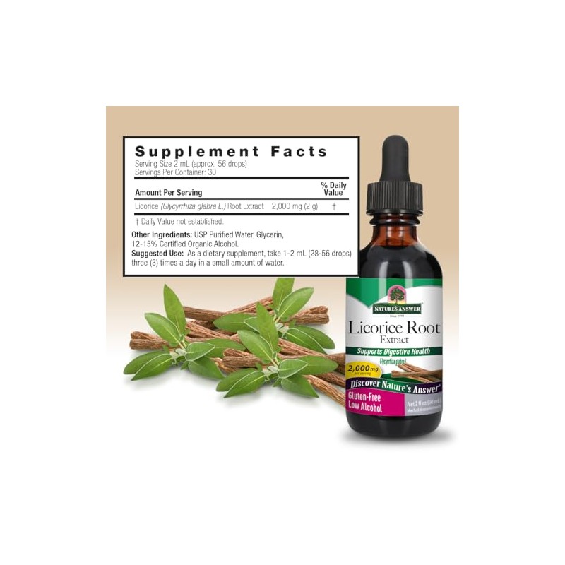 Licorice Root Extract Nature's Answer 2 oz líquido