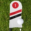 OHPHCALL Elegant Design Golf Club Head Covers 3pcs Fake Leather