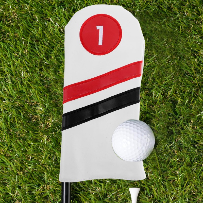OHPHCALL Elegant Design Golf Club Head Covers 3pcs Fake Leather