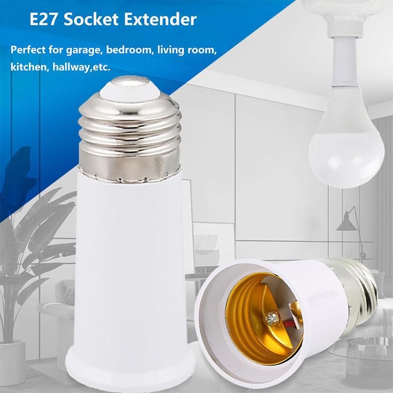E26 Socket Extender, E26 to E26 Standard Medium Base, 4.72inch.Extension