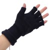 USB Heating Gloves Full Half Fingerless Knitting Double Side Warm