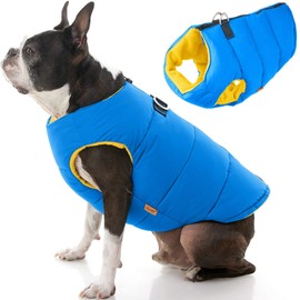 Gooby Padded Vest Dog Jacket - Warm Zip Up Dog Vest Fleece Jacket with Dual D Ring Leash - Winter Water Resistant Small Dog Sweater - Dog Clothes for Small Dogs Boy and Medium Dogs for Everyday Use
