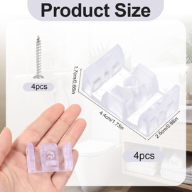 4 PCS Shower Door Bumpers, Framed Sliding Shower Door Opaque Bumpers for Glass Sliding Moving Doors, Anti-Collision Glass Shower Doors Stopper