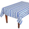 52x72" Rectangular Lisa White Cotton Coated Provence Tablecloth by Le