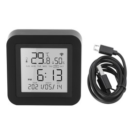 Temperature Humidity Monitor Wifi Portable Support for TUYA Hygrometer Thermometer for Living Room Kitchen Greenhouse