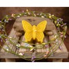 Butterfly Beeswax Candle - Color: Green-blue