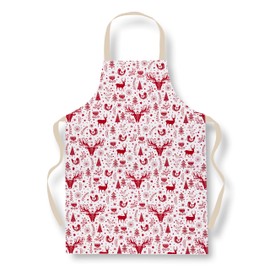 Cooksmart British Designed Christmas Apron | Aprons For Women & Men | Christmas Cooking Apron For All Types Of Kitchens | Apron For Women & Men - A Nordic Christmas (PVC)