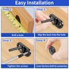 TBWHL 4 Pcs - Zinc Alloy Drawer Lock with Keys,