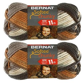 Bernat Softee Chunky Yarn 2-Pack Super Bulky #6 Each 2.8 Ounce 100% Acrylic (Stillness)
