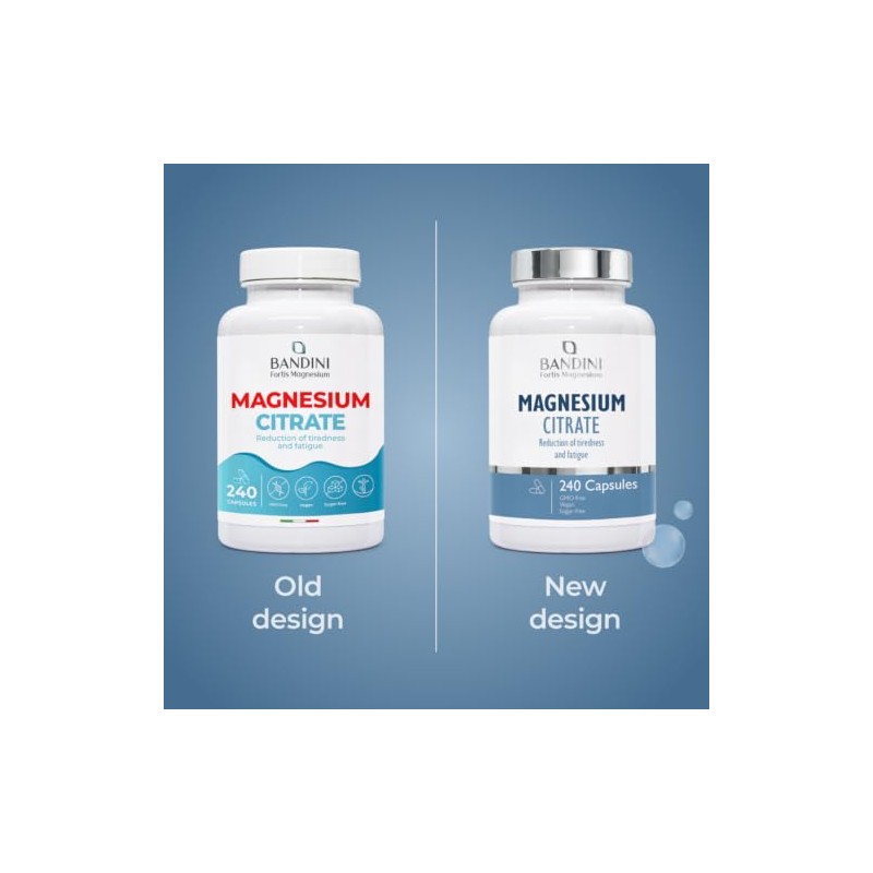 Bandini® Magnesium Citrate 1480mg of which 440mg Elemental Magnesium,