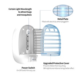 Indoor Bug Zappers, Fly Traps for Indoors, Insect Traps for Home Mosquito Killer for Kids &amp; Pets, Home, Kitchen, Bedroom, Baby Room, Office (6 Packs)