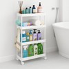 ShellKingdom 4 Tier Bathroom Storage Organizer, Slim Rolling Storage Cart
