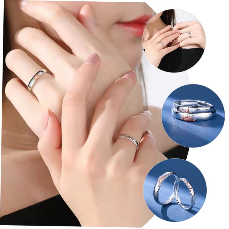 LIFKOME Promise Rings for Couples His and Hers Wedding Ring