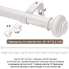 SIMEWIN White Curtain Rods for Windows 72 to 144 Inches