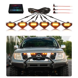 Grill Lights for Nissan Frontier Pathfinder 2005 2006 2007 2008 LED Grill Lights Front Grille Light for 2rd Gen Frontier Accessories 6Pcs (Yellow)