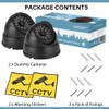 JUSTOP Twin Pack Dummy CCTV Camera Dome Style Security Cam