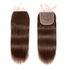 5x5 Chocolate Brown Closure #4 closure straight 18 Inch