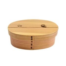 glow-from-within Crown Bento Box Wood Grain 600ml Design – Knot Owl – Bend wappa Medium S18 – 11 – 11S