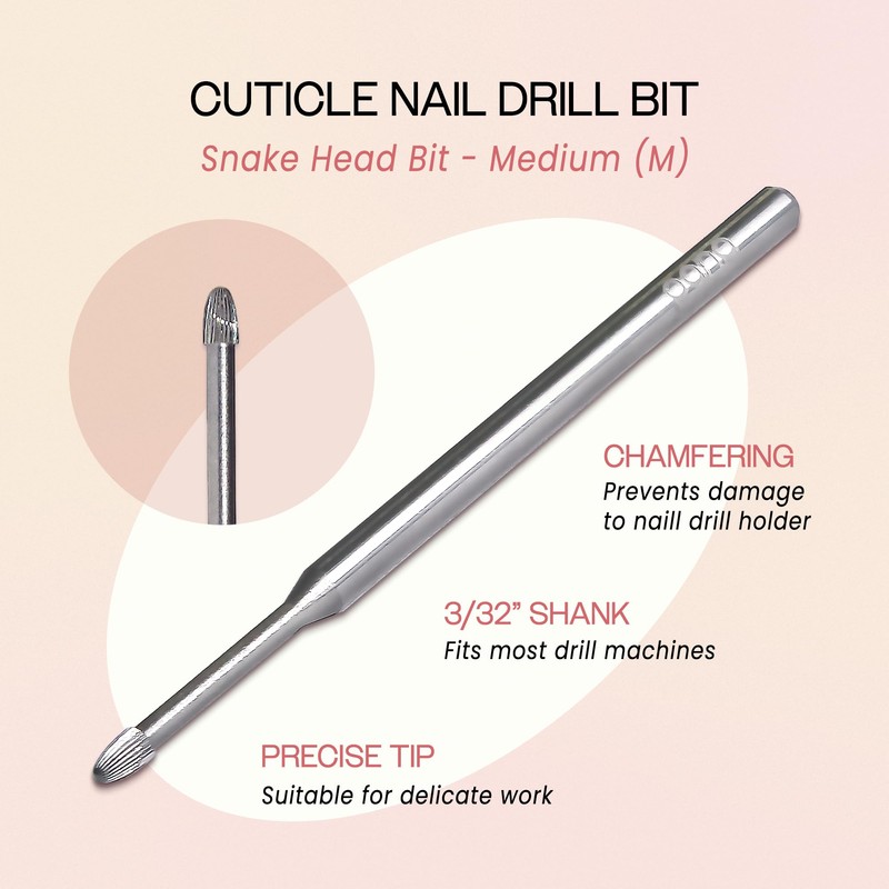 PANA 3/32" Carbide Cuticle Nail Drill Bit for Cuticle Cleaning,