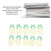 100pcs Metallic Paper Clips Green Yellow Ananas Shape Electroplating Process