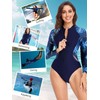 SHAPERIN Women's Long Sleeve Rash Guard UV UPF 50+ Sun