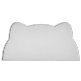 Septillar Pet Mat, Meal Mat, Antibacterial, Waterproof, Overflow, Clean, Convenient, For Large, Medium, Small Cats and Dogs (17.3 x 9.8 inches (44 x 25 cm), Light Gray)