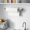 Paper Towel Holder - Self-Adhesive or Drilling, Brushed Nickel, Wall