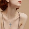 SHEAISRS Mustard Seed Necklace 925 Sterling Silver Cross Pendant for
