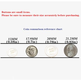 KENDANY 14 Piece Smoke Mother of Pearl Blazer & Suits Button Set - Smoke Grey - for Blazer, Sport Coat, Uniform(White) 15MM 20MM